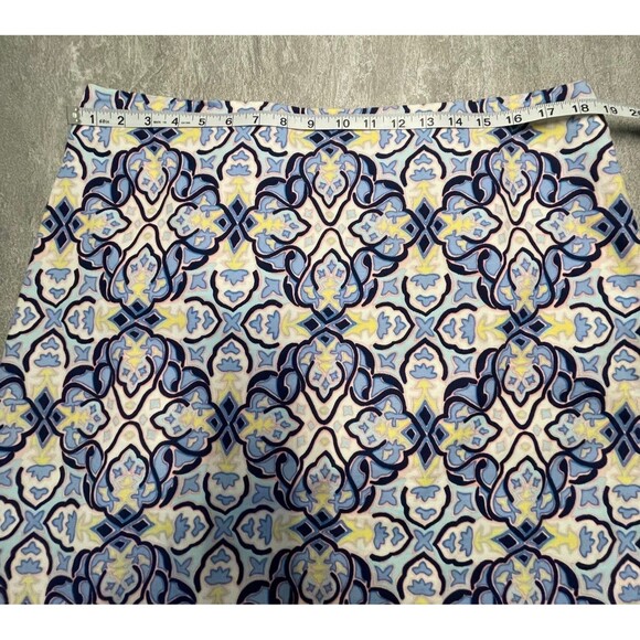 TALBOTS Skirt SZ 14 Roxbury Medallion A-Line Side Zip Skirt Elegant Old Money - Picture 3 of 8